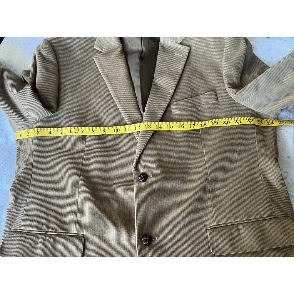 DOCKERS Men's Corduroy‎ Blazer Jacket 44R tan,  Two Button Lined Pockets Casual